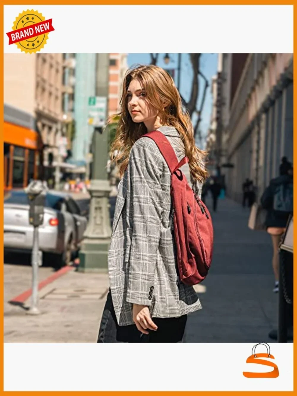 Crossbody Sling Backpack Concealed Carry Purse Water-Resistant Nylon Daypack